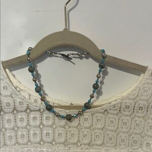 Elegant Turquoise/Blue Beaded Necklace